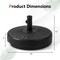 20 Inch Fill-able Heavy-Duty Round Umbrella Base Stand with Metal Supporting Pole
